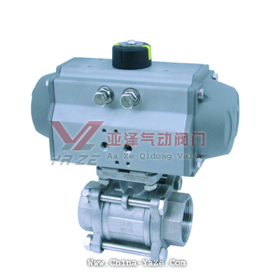 三片式氣動球閥Q611F